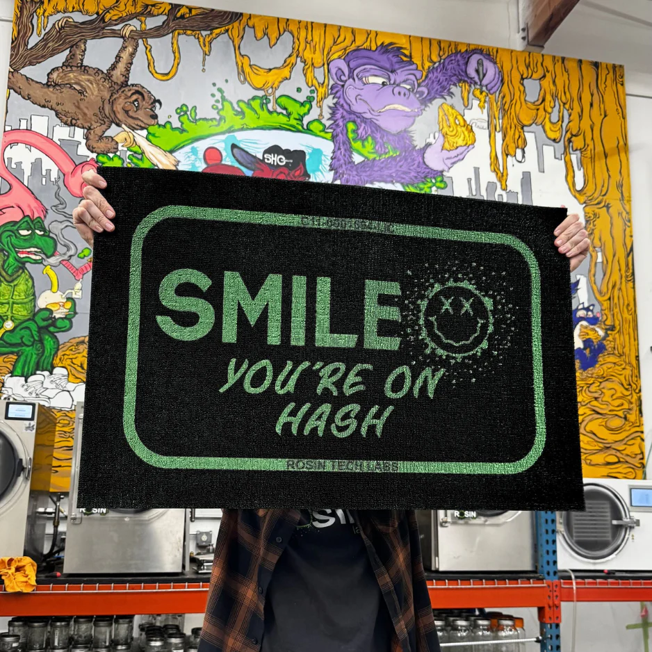 Smile You're On Hash Floor Mat